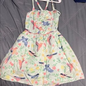 Cherokee Multicolor Bird and Floral Kids Dress